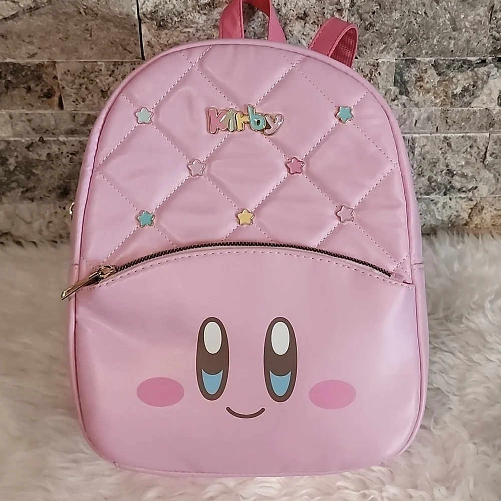 Kirby Cute Pink Kids Backpack